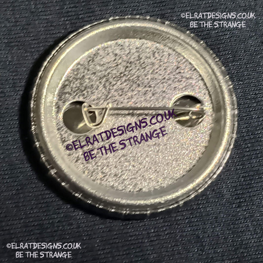 laser printed 38mm metal backed badge, button, pin, handmade by the ElRat Designs Badge Angel, Every Hersh badge sold, directly funds Kristin Hersh studio time. only available from elratdesigns.co.uk