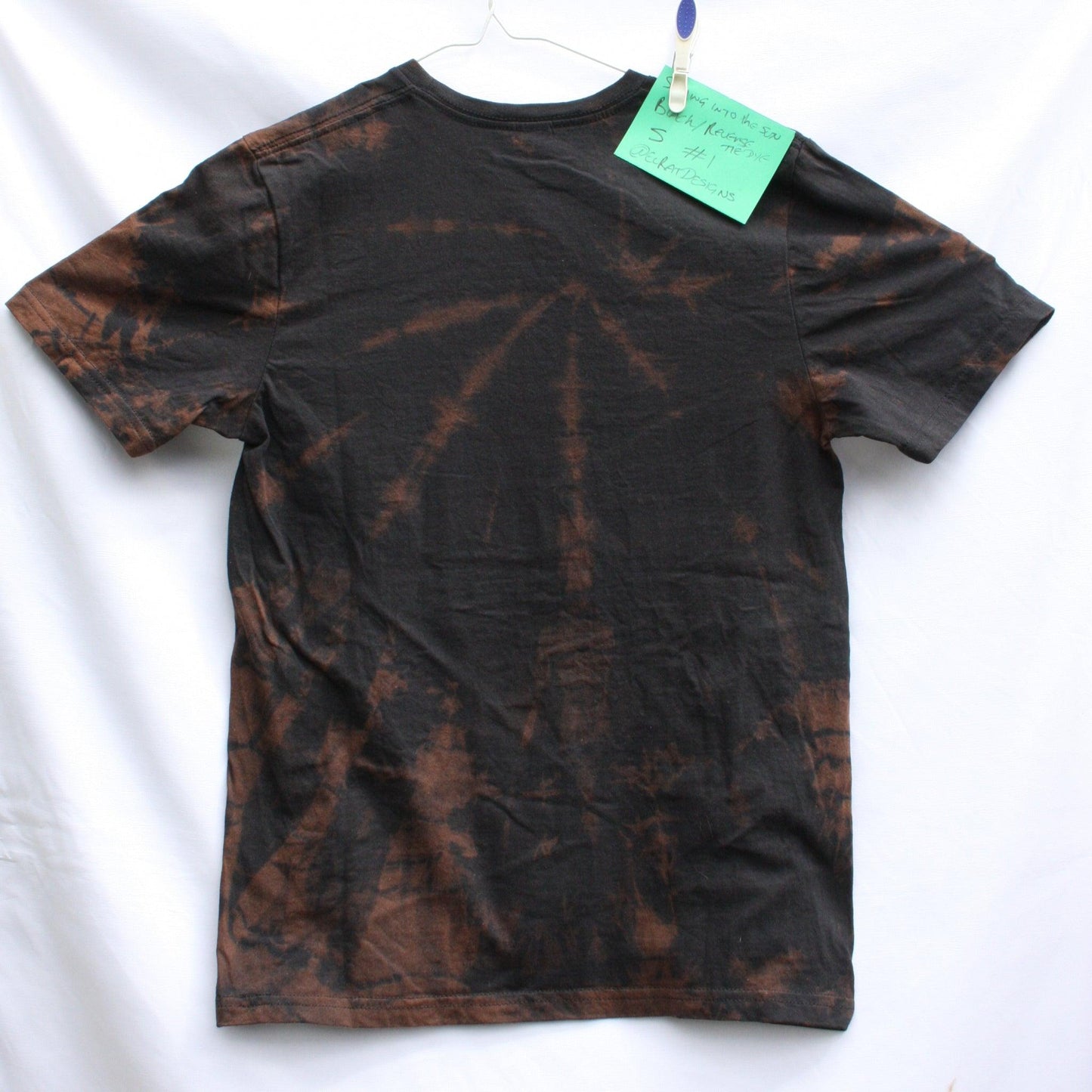 50 foot wave 'Staring into the Sun' T - Shirt - Small ONE OFF Reverse Tie - Dye (#1) ***MISPRINT*** - ElRatDesigns - T Shirt