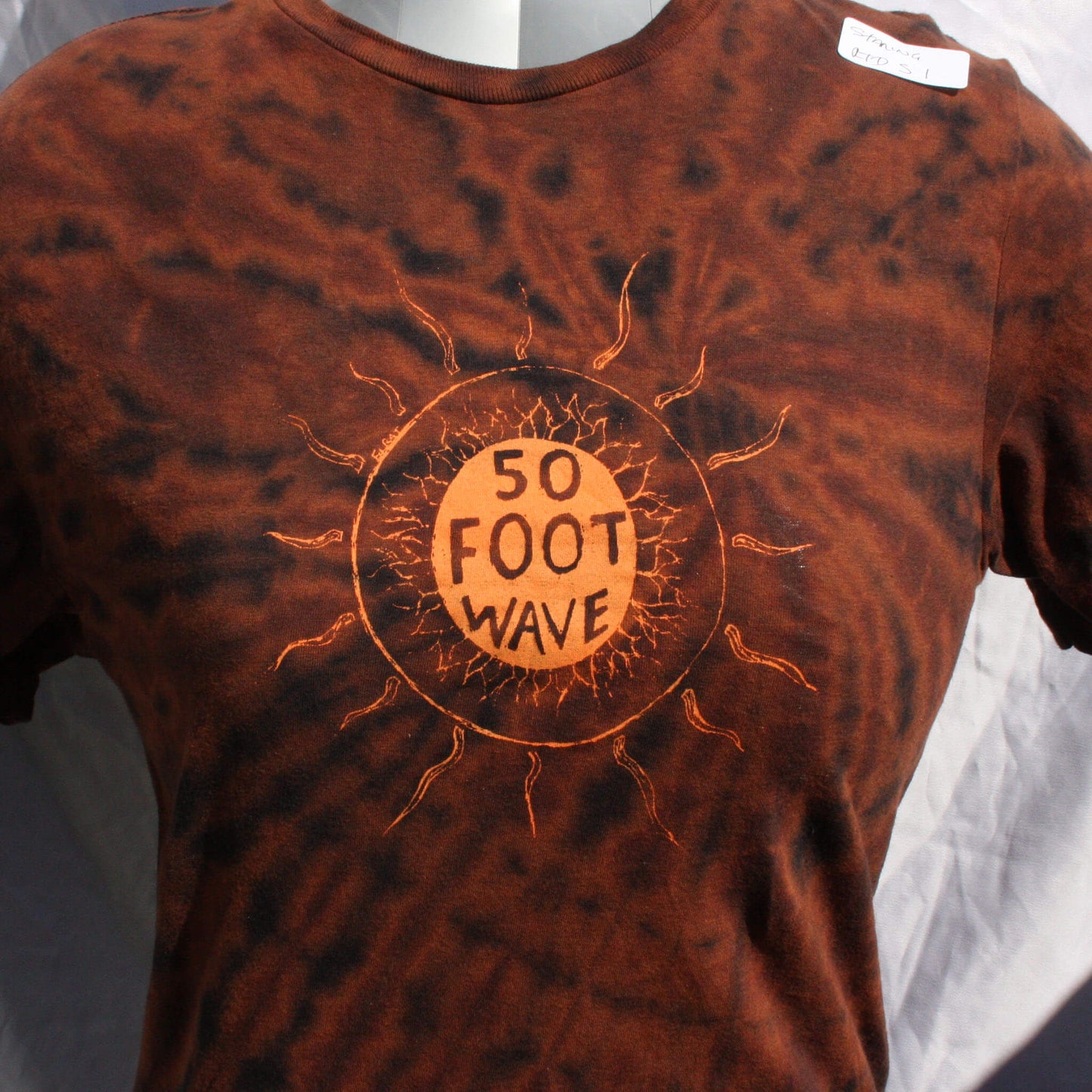 50 foot wave 'Staring into the Sun' T-Shirt - Small ONE OFF Reverse Tie-Dye (#2) ***MISPRINT*** front close