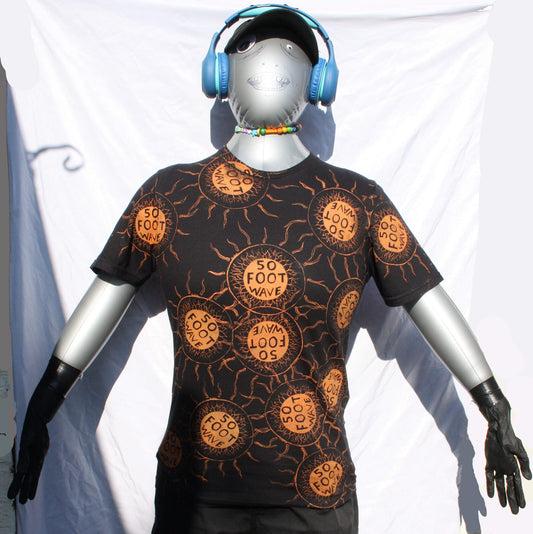 50 Foot Wave "Staring into the Sun" - One of a kind Messy Print T-Shirt by ElRat Designs