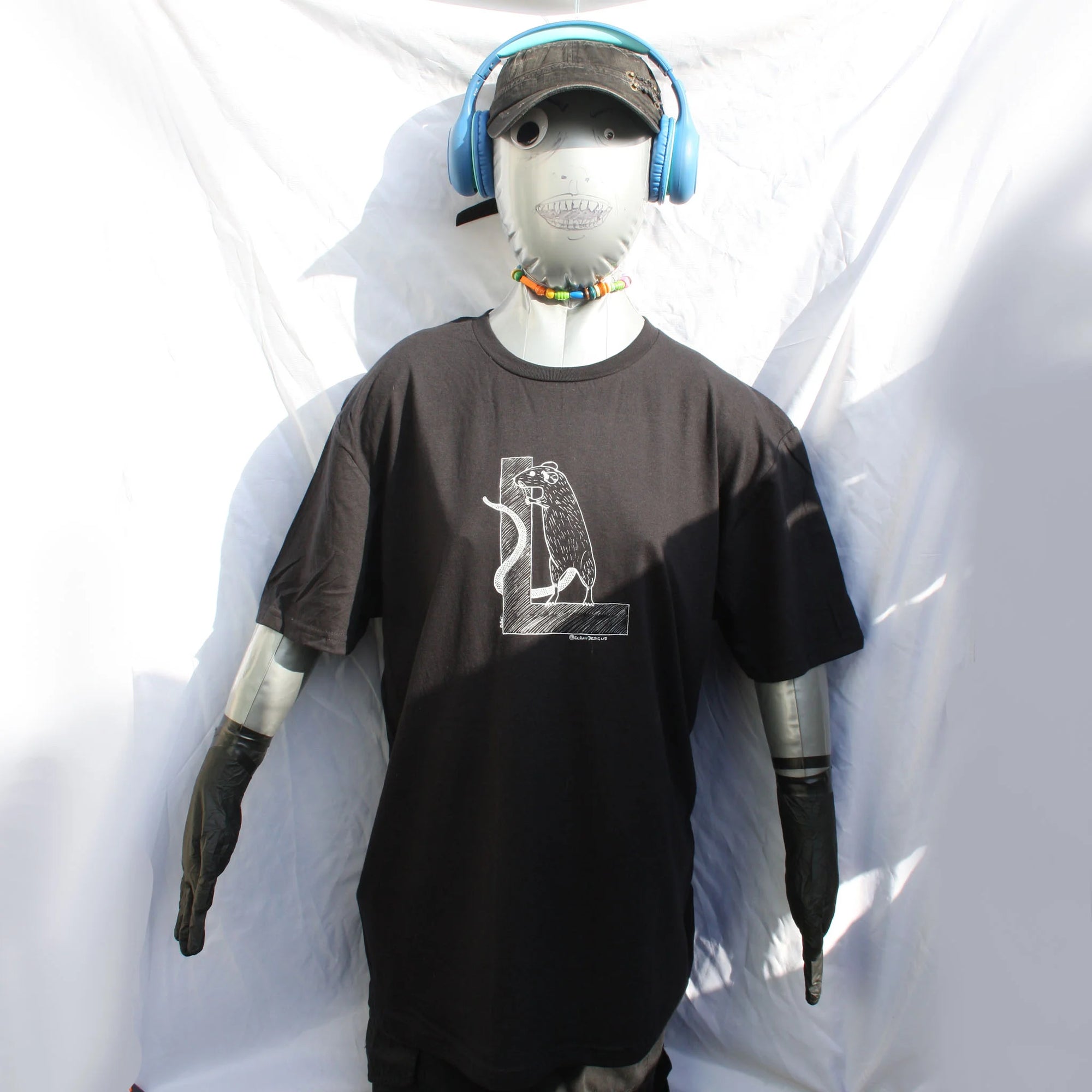 Original ElRat Logo - Hand-Drawn Screen Printed T-Shirt | ElRat Designs