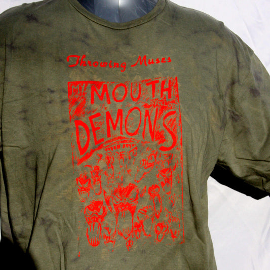 Throwing Muses Ellen West "Mouth Demons" - Charcoal Reverse Tie Dye XL ONE OFF (#1) ***MISPRINT***