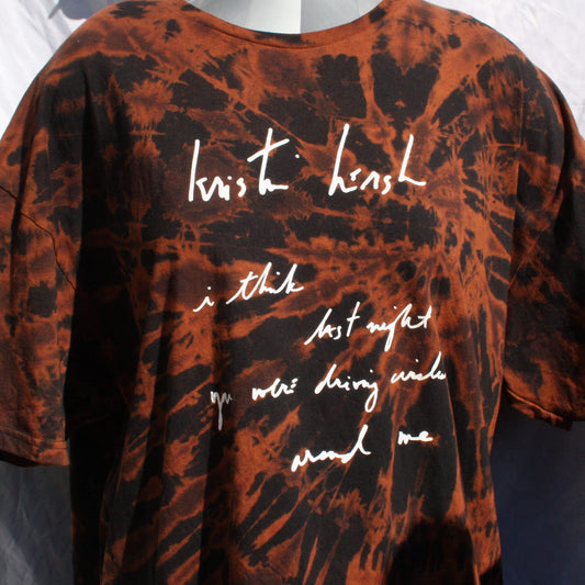 Kristin Hersh Your Ghost Lyric T-Shirt - 3XL ONE OFF Reverse Tie-Dye (#1) ***MISPRINT*** close