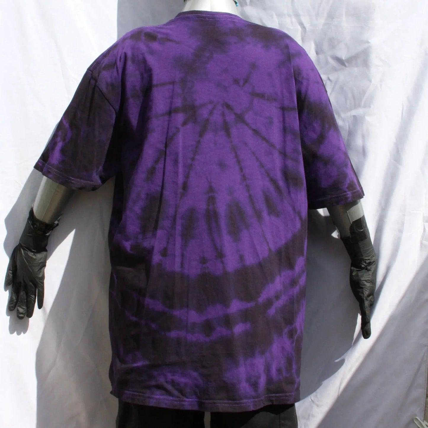 Octoclops Hand-Drawn Cephalopod Tee - Xtra Large #1 Misprint - Purple/Black Tie-Dye | ElRat Designs