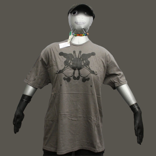 Rorschach, Charcoal cotton T-Shirt with Black ink blot  - XL #2 (RCH B XL2)