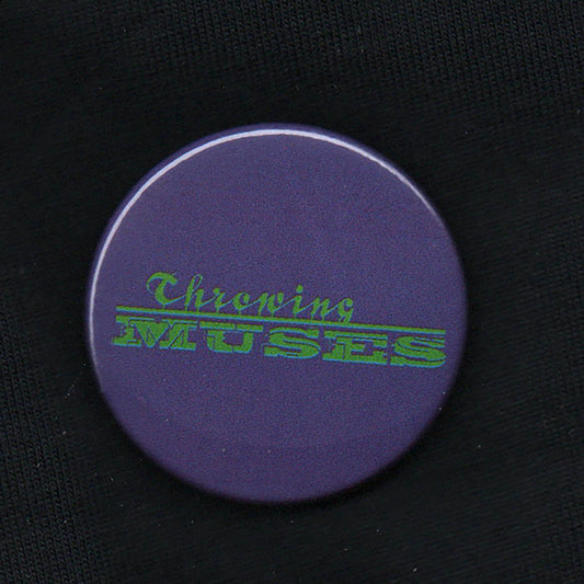 Throwing Muses University Logo, Green on Purple, 38mm badge, button, pin