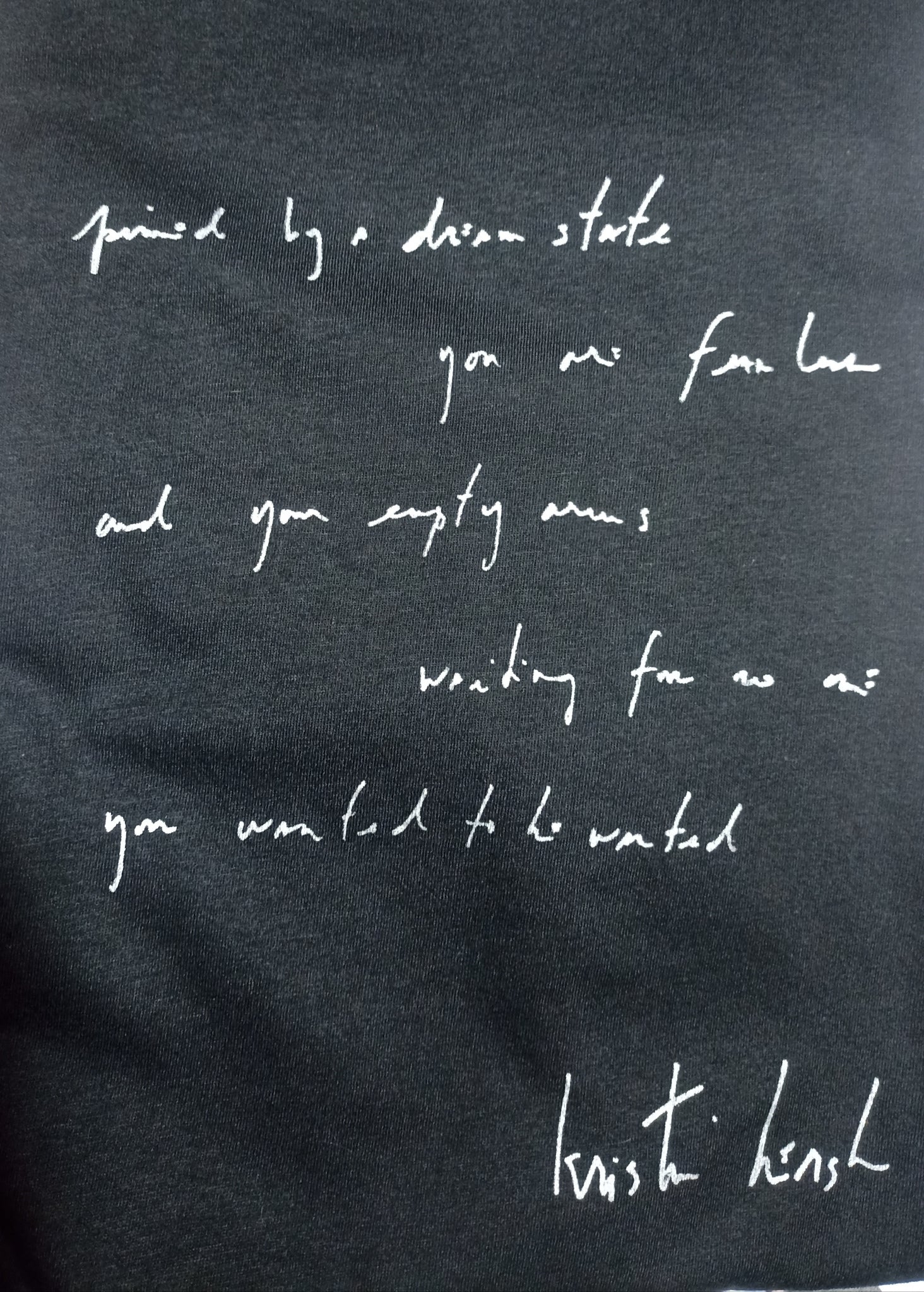 pinned by a dream state. Handwritten by Kristin Hersh 2024, only from ElRat Designs