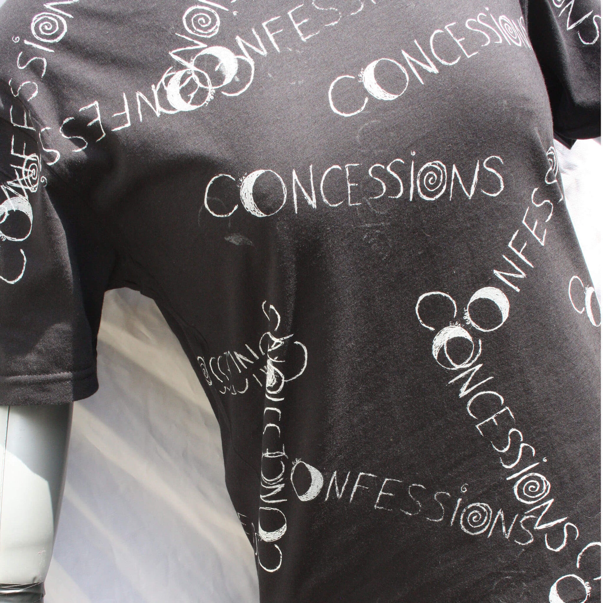 Throwing Muses Concessions/Confessions - One of a kind Messy Print T-Shirt by ElRat Designs