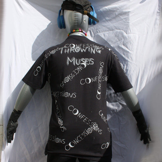 Throwing Muses Concessions/Confessions - One of a kind Messy Print T-Shirt by ElRat Designs