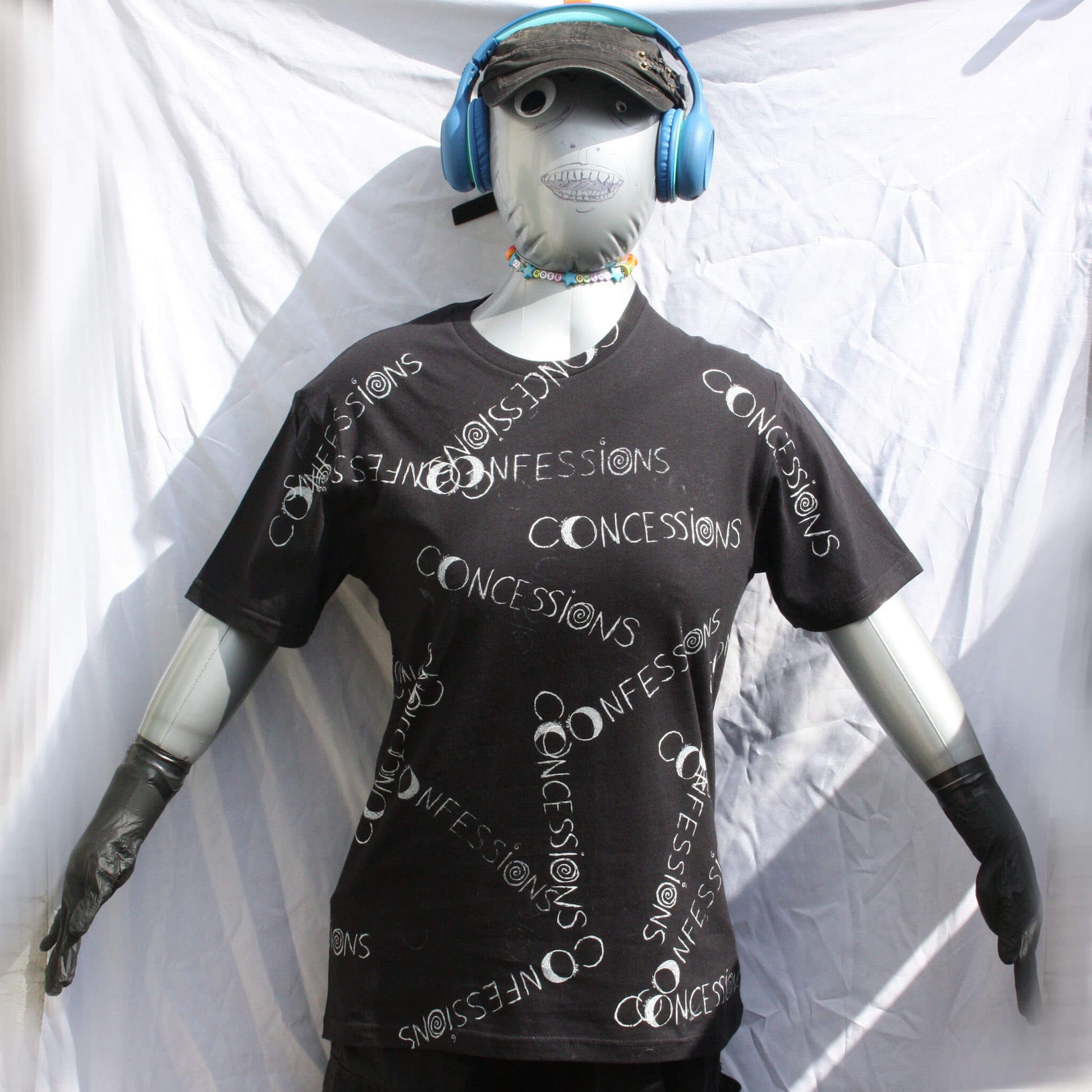 Throwing Muses Concessions/Confessions - One of a kind Messy Print T-Shirt by ElRat Designs