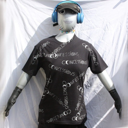 Throwing Muses Concessions/Confessions - One of a kind Messy Print T-Shirt by ElRat Designs