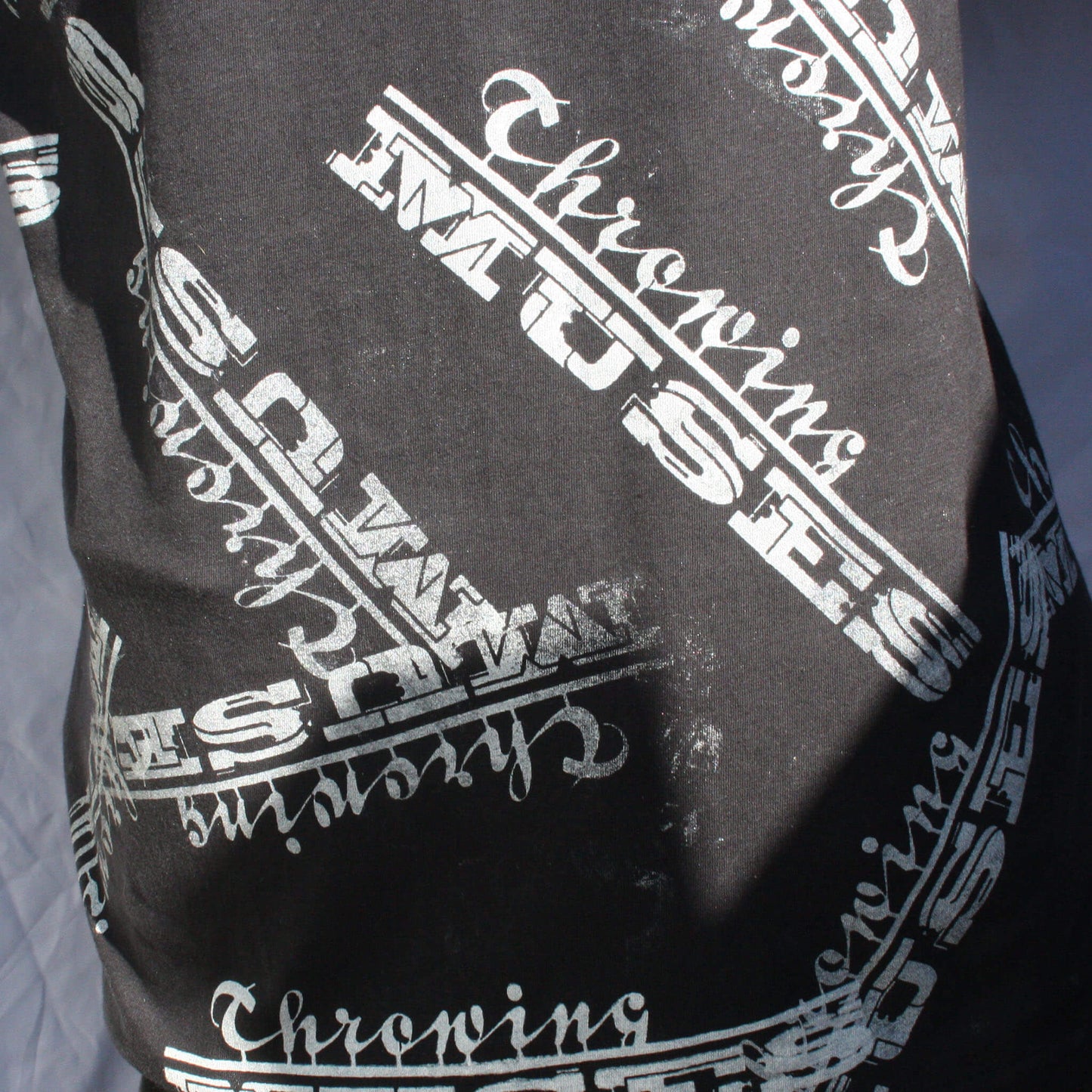 Throwing Muses "University" logo - One of a kind Messy Print T-Shirt by ElRat Designs