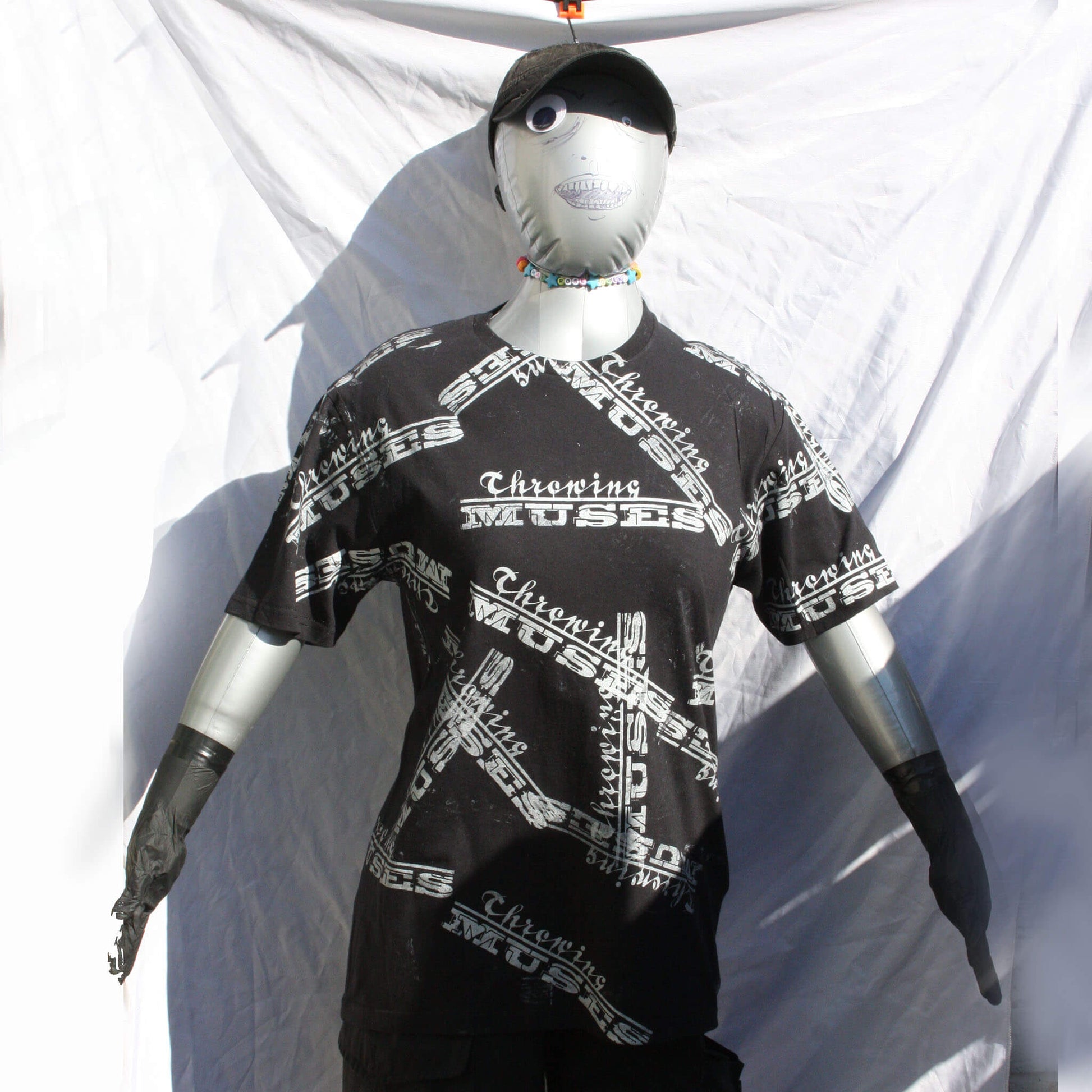 Throwing Muses "University" logo - One of a kind Messy Print T-Shirt by ElRat Designs front