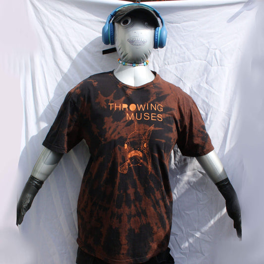 Throwing Muses 'Bywater' fish tee - Large ONE OFF Reverse Tie-Dye (#4) ***MISPRINT***