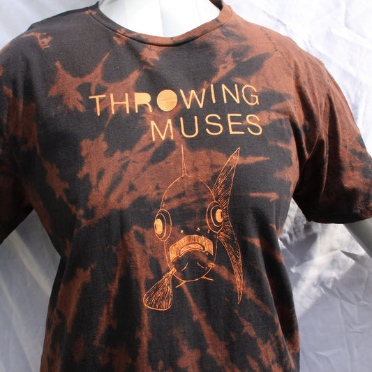 Throwing Muses 'Bywater' fish tee - Large ONE OFF Reverse Tie-Dye (#4) ***MISPRINT***