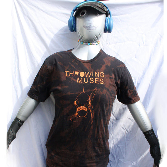 Throwing Muses 'Bywater' fish tee - Medium ONE OFF Reverse Tie-Dye (#5) ***MISPRINT***