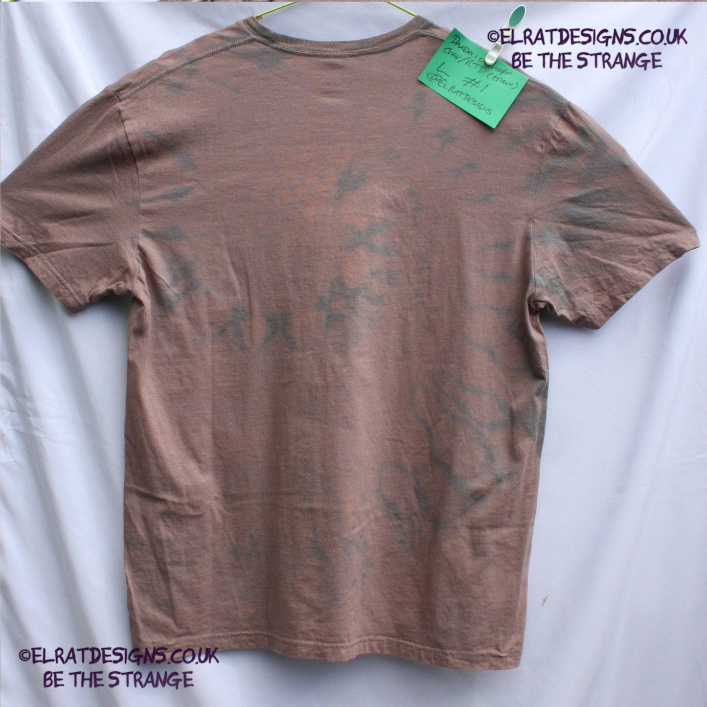 Dandelion Hope - Kristin Hersh T - Shirt - L ONE OFF Reverse Tie - Dye (#1) MISPRINT - ElRatDesigns - elratdesigns.co.uk