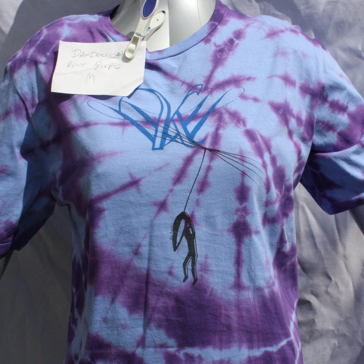 Dandelion Hope - Kristin Hersh T - Shirt - Medium ONE OFF Blue/Purple Tie - Dye (#2) MISPRINT - ElRatDesigns