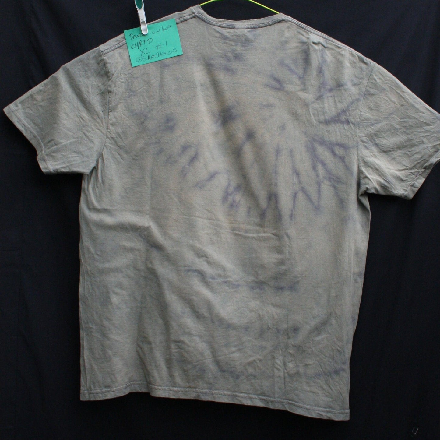 Dandelion Hope - Kristin Hersh T-shirt - XL One-Off Reverse Tie-Dye (#1) - Misprint - ElRat Designs
