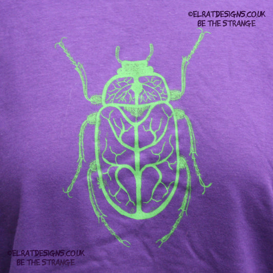 ElRat - Vine Beetle, hand drawn bug art T-shirt, by ElRat designs - elratdesigns.co.uk