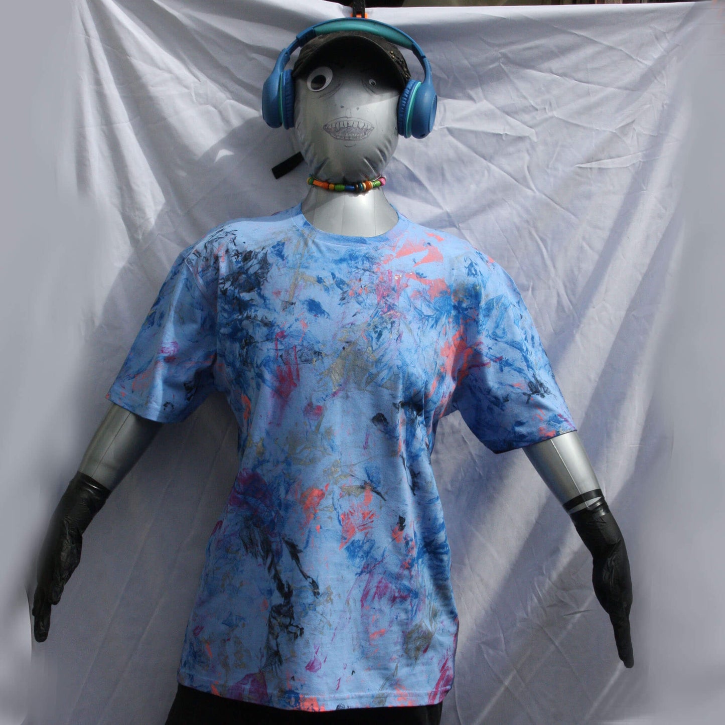 "Messy Artist" shirt, One of a kind, hand printed art shirts from ElRat Designs