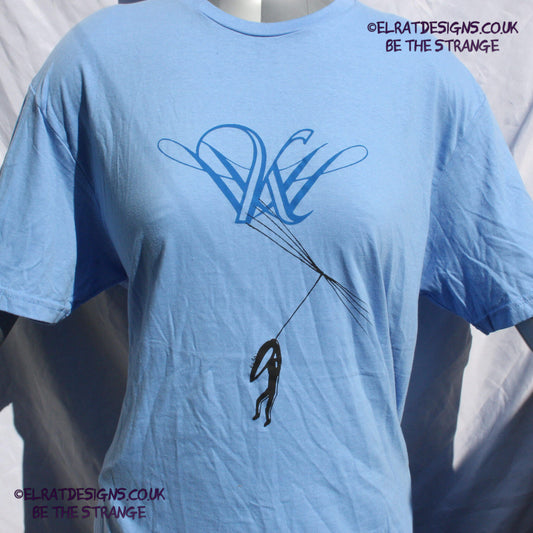 Kristin Hersh, Dandelion Hope, ElRat hand drawn Dandelion seed with human, KH Logo. 2 colour, each one slightly unique. hand pulled screen print with eco friendly water based ink. ElRat Designs - hero - only from elratdesigns.co.uk