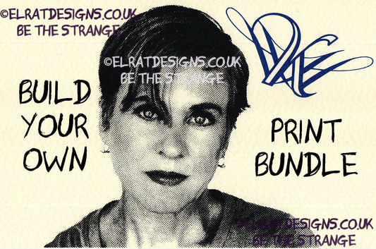 Kristin Hersh - build your own Art Print Bundle, Buy more to save more - Halftone Portrait, hand printed screen print with KH logo, by ElRat designs - elratdesigns.co.uk