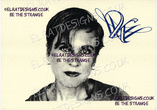 Kristin Hersh - Halftone Portrait, hand printed screen print with KH logo, by ElRat designs - hero - elratdesigns.co.uk