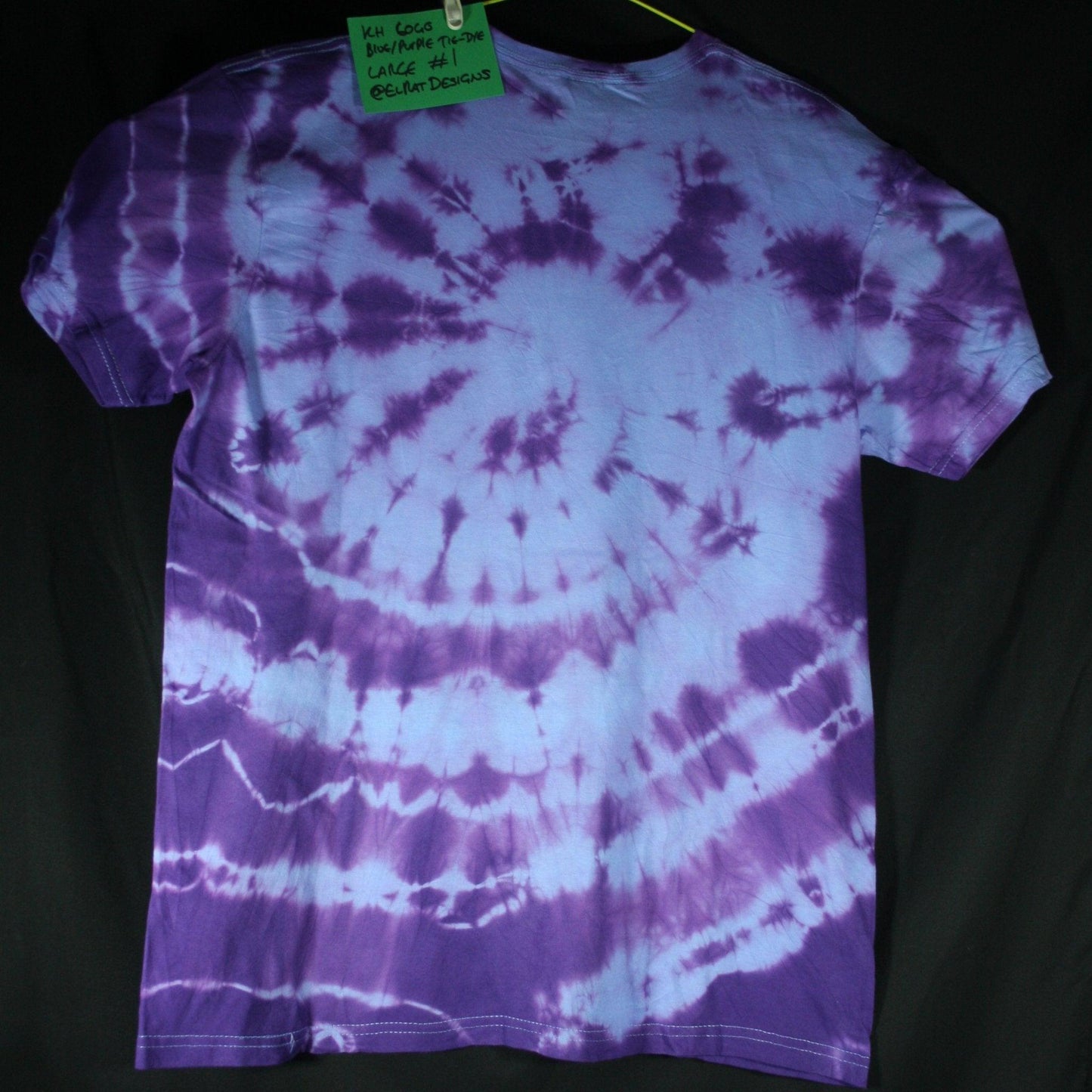 Kristin Hersh logo - ONE OFF Blue/Purple Tie-Dye Large (#1) ***MISPRINT*** - ElRatDesigns - T Shirt