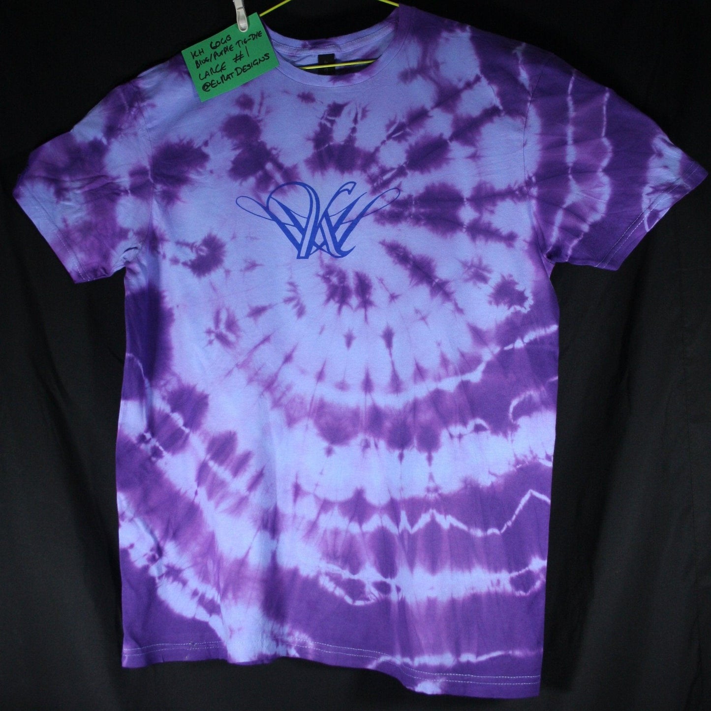 Kristin Hersh logo - ONE OFF Blue/Purple Tie-Dye Large (#1) ***MISPRINT*** - ElRatDesigns - T Shirt