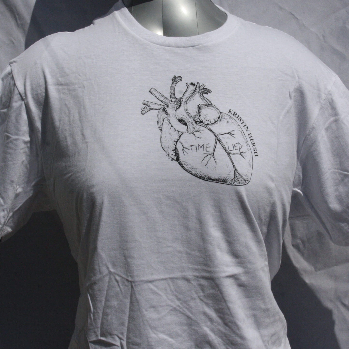 Kristin Hersh, 'Time Lied' anatomical heart tee - ElRat/Hersh - ElRatDesigns - T Shirt