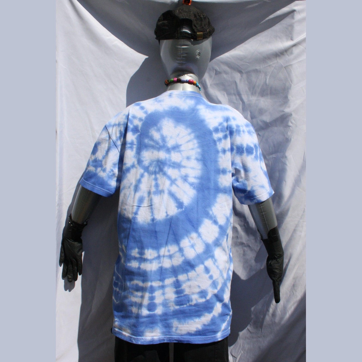 Kristin Hersh, 'Time Lied' anatomical heart tee - White/Blue Tie - Dye T - Shirt Large (#2)***MISPRINT*** - ElRatDesigns