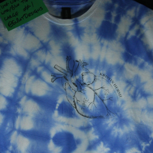 Kristin Hersh, 'Time Lied' anatomical heart tee - White/Blue Tie-Dye T-Shirt ***MISPRINT*** - ElRatDesigns - T Shirt