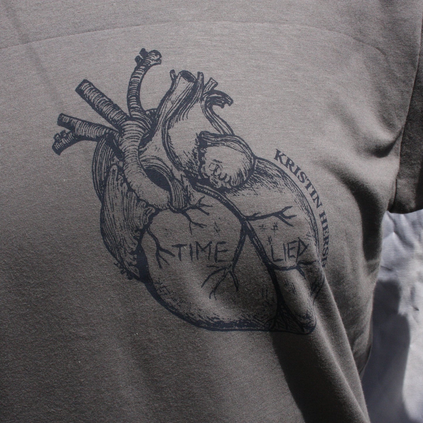 Kristin Hersh, 'Time Lied' anatomical heart tee - Black Heart Edition ���� ElRat/Hersh - ElRatDesigns - T Shirt