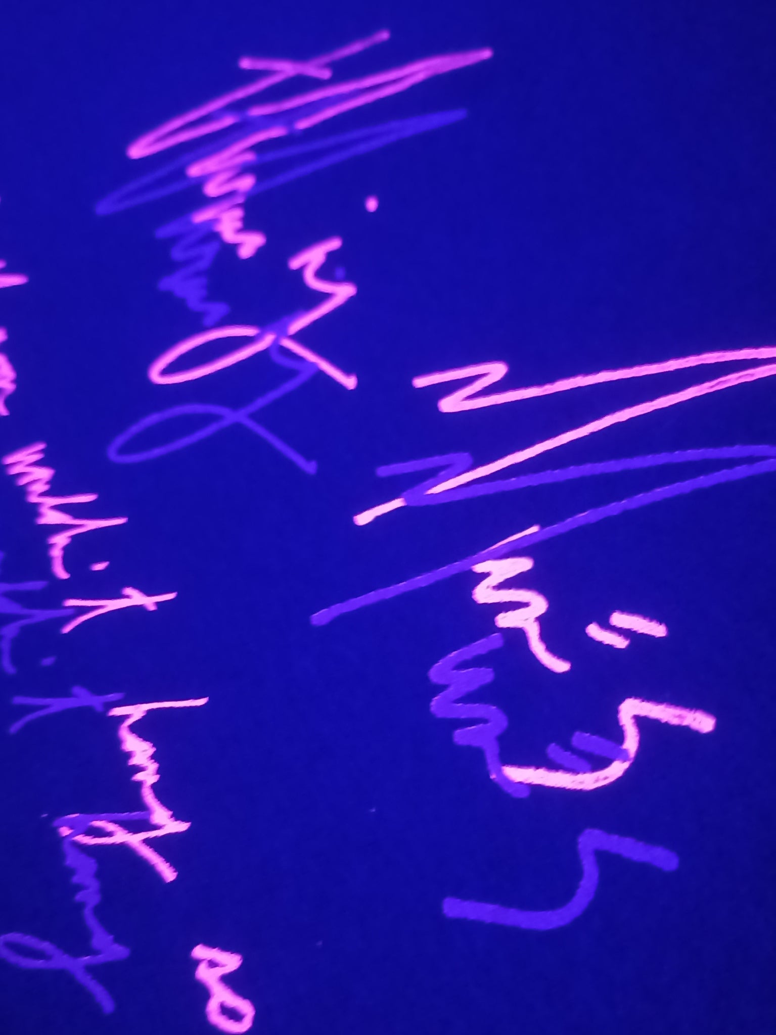 i wish the moon wouldn't hand so low, UV light. Handwritten by Kristin Hersh 2024, only from ElRat Designs