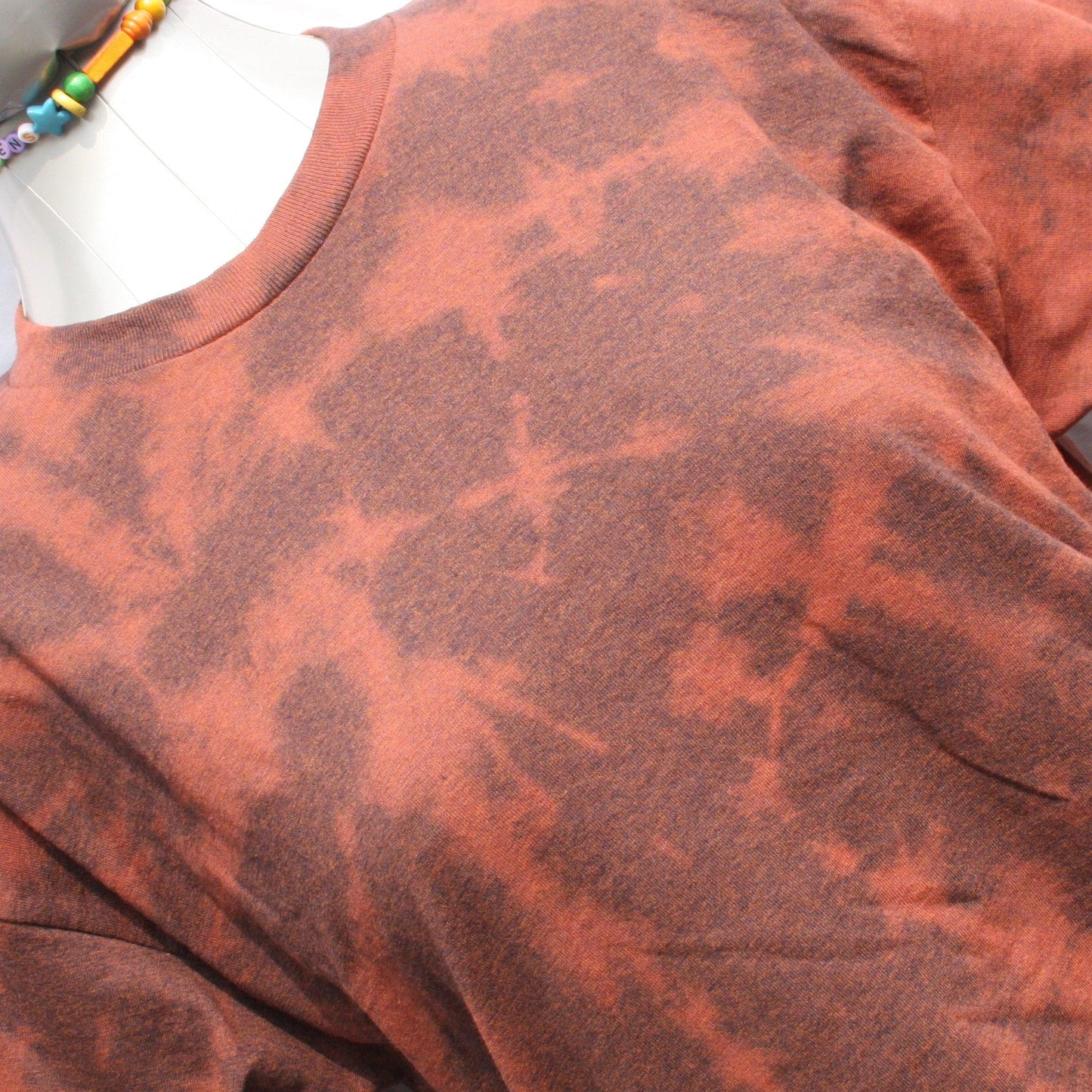 One of a kind Russet hand Tied & bleached shirt, with print of your choice MEDIUM - ElRatDesigns - T Shirt
