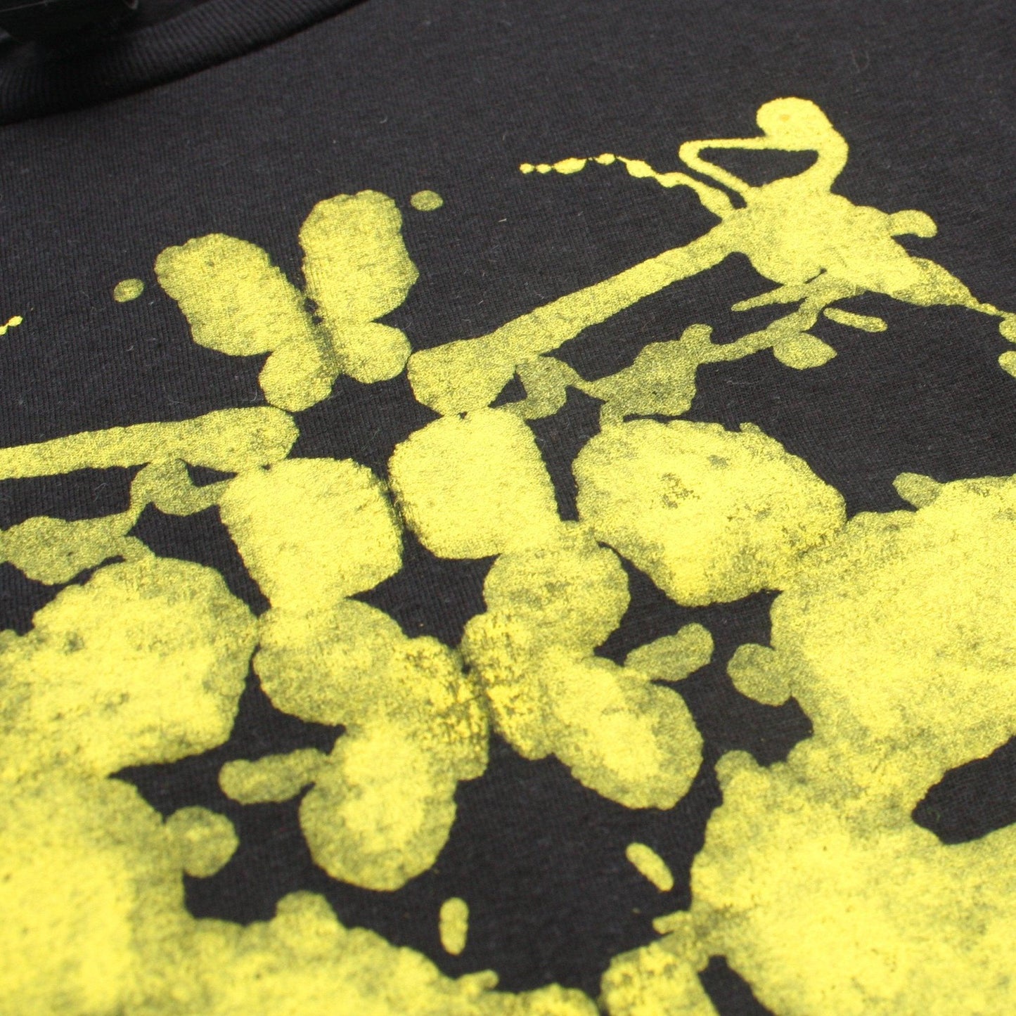 Rorschach, Black cotton T-Shirt with Yellow ink blot - XL #1 (RB Y XL1) - ElRatDesigns - T Shirt