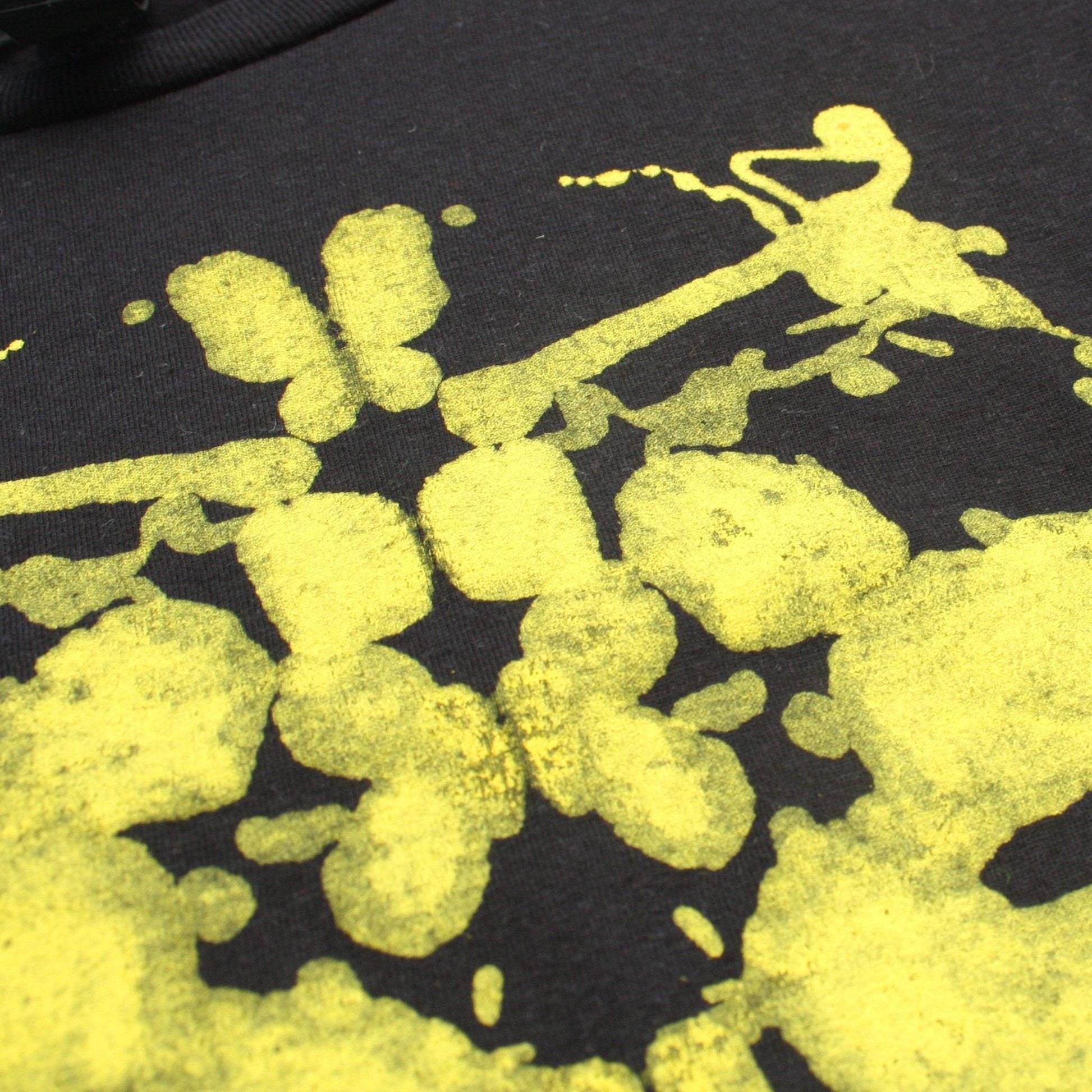 Rorschach, Black cotton T-Shirt with Yellow ink blot - XL #1 (RB Y XL1) - ElRatDesigns - T Shirt