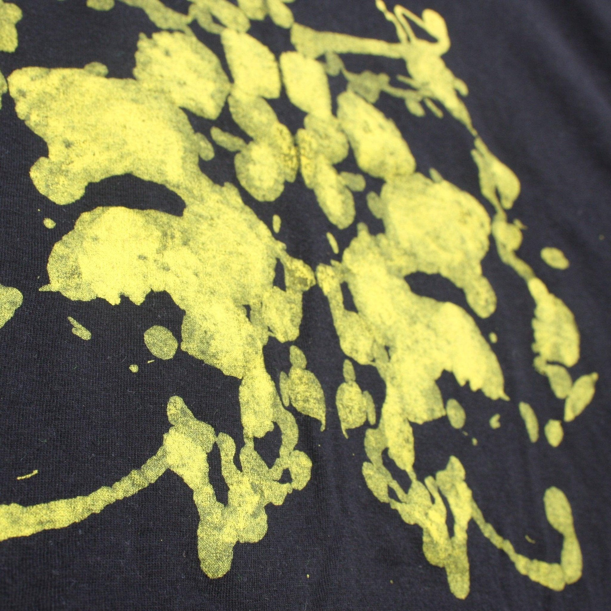 Rorschach, Black cotton T-Shirt with Yellow ink blot - XL #1 (RB Y XL1) - ElRatDesigns - T Shirt