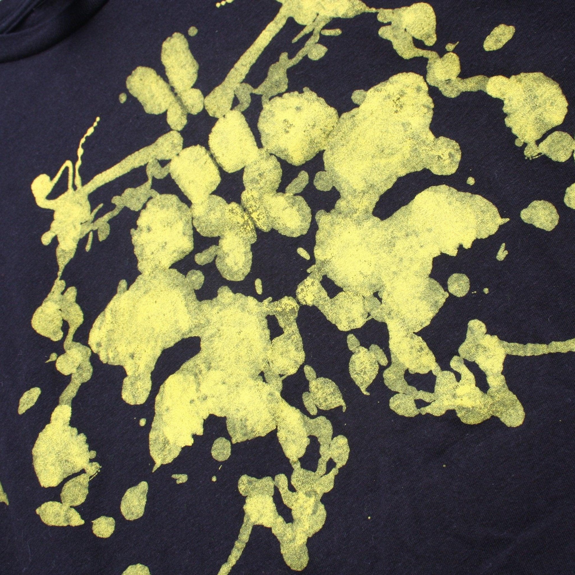 Rorschach, Black cotton T-Shirt with Yellow ink blot - XL #1 (RB Y XL1) - ElRatDesigns - T Shirt