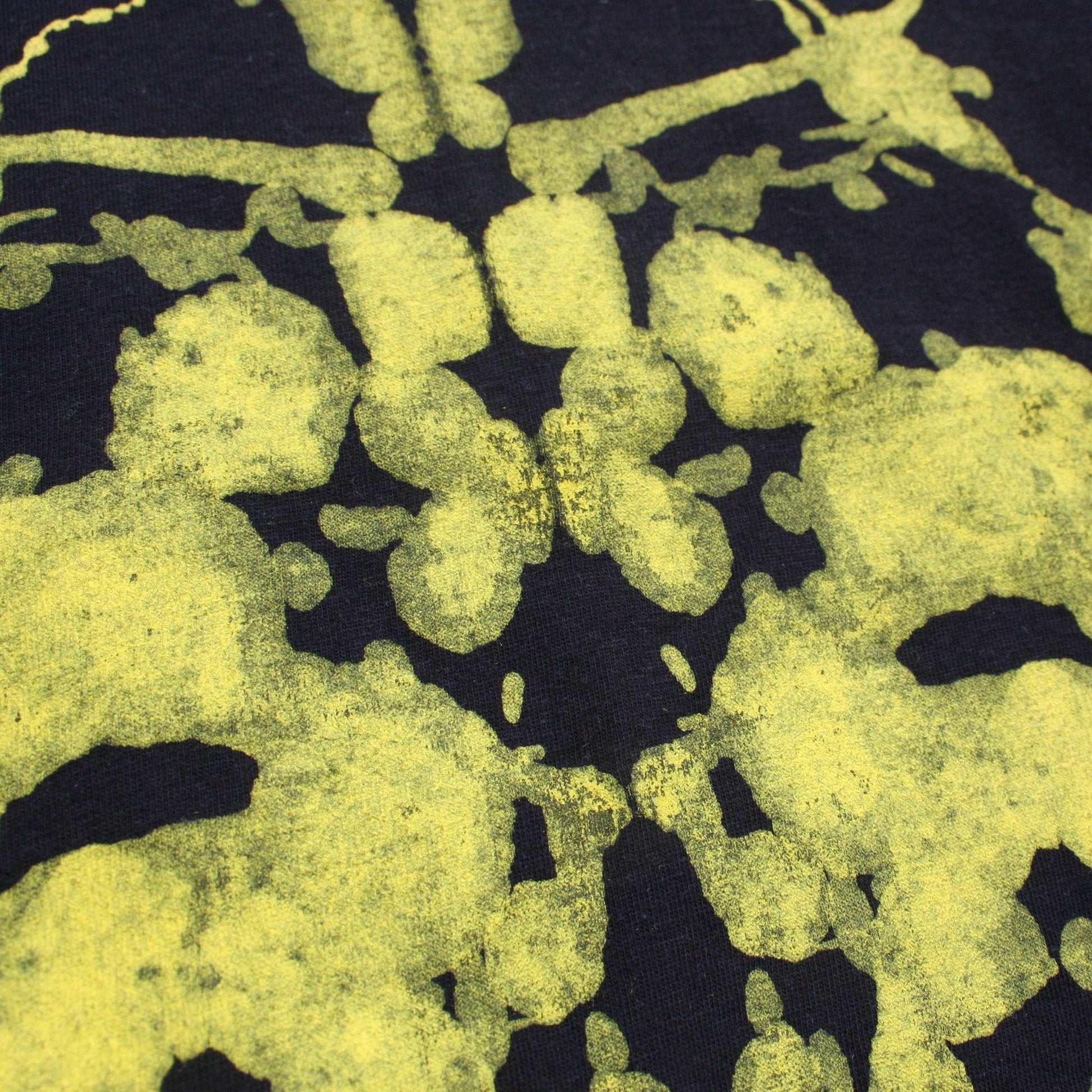 Rorschach, Black cotton T-Shirt with Yellow ink blot - XL #1 (RB Y XL1) - ElRatDesigns - T Shirt