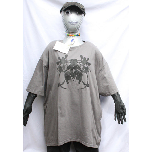 Rorschach, Charcoal cotton T - Shirt with Black ink blot - 2XL #1 (RCH B 2XL1) - ElRatDesigns - T Shirt