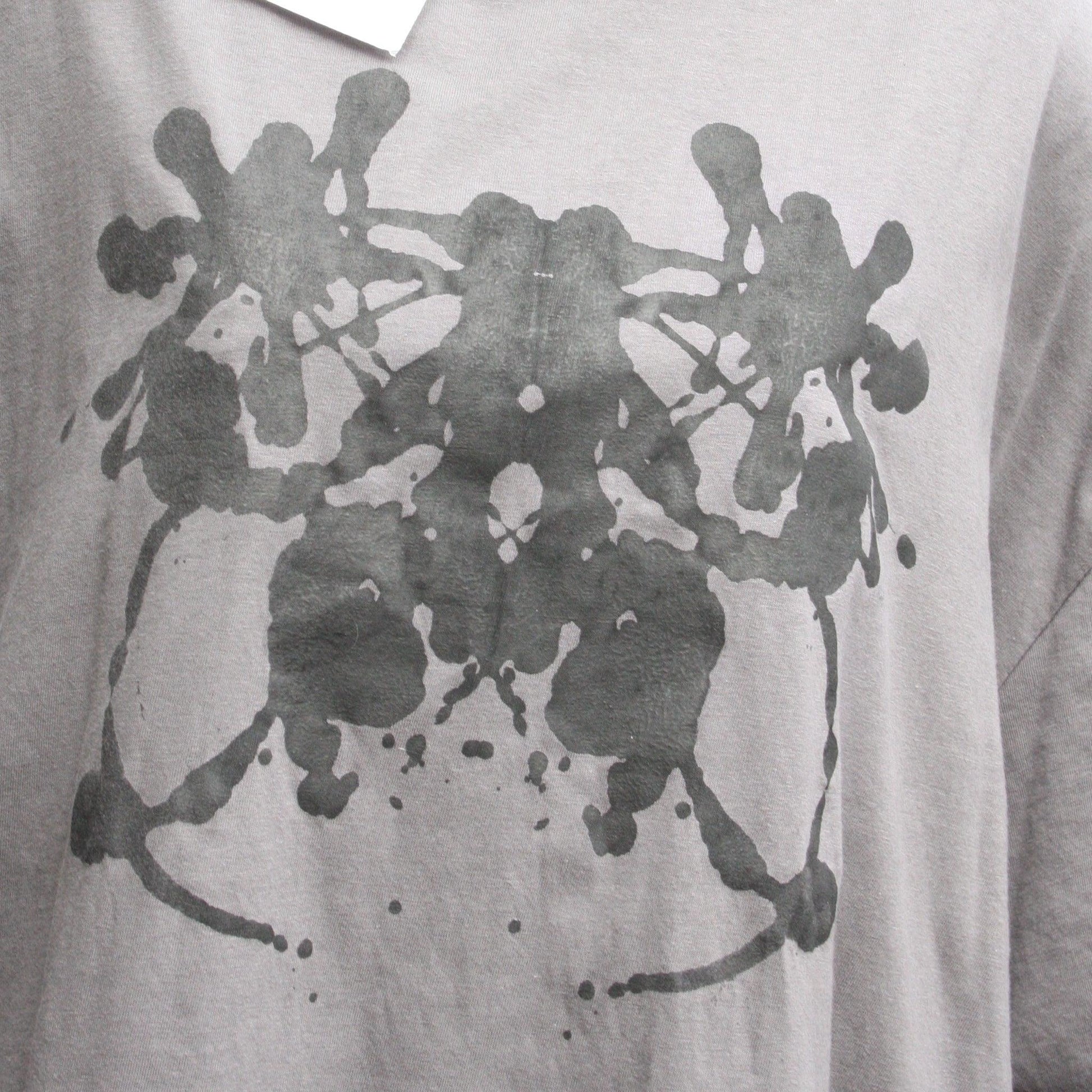 Rorschach, Charcoal cotton T - Shirt with Black ink blot - 2XL #1 (RCH B 2XL1) - ElRatDesigns - T Shirt