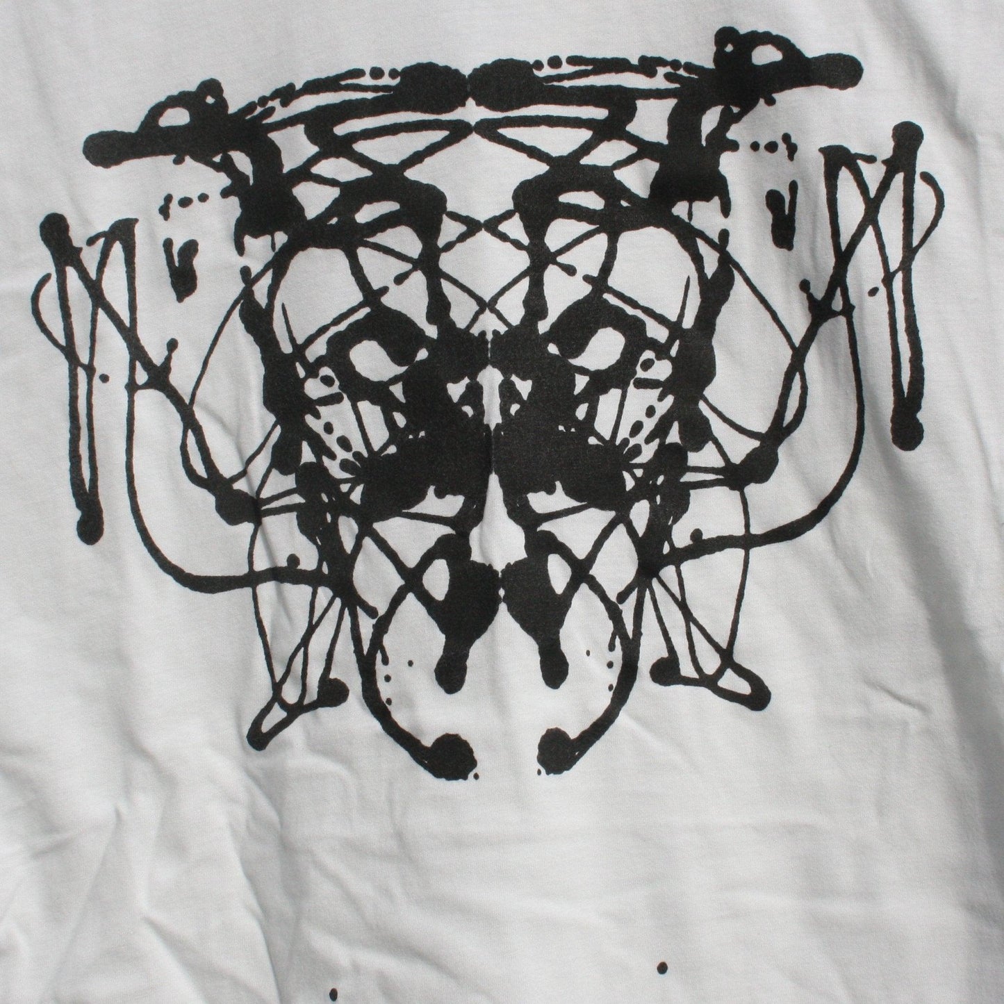 Rorschach, White cotton T-Shirt with Black ink blot - 2XL #1 (RW B 2XL1) - ElRatDesigns - T Shirt