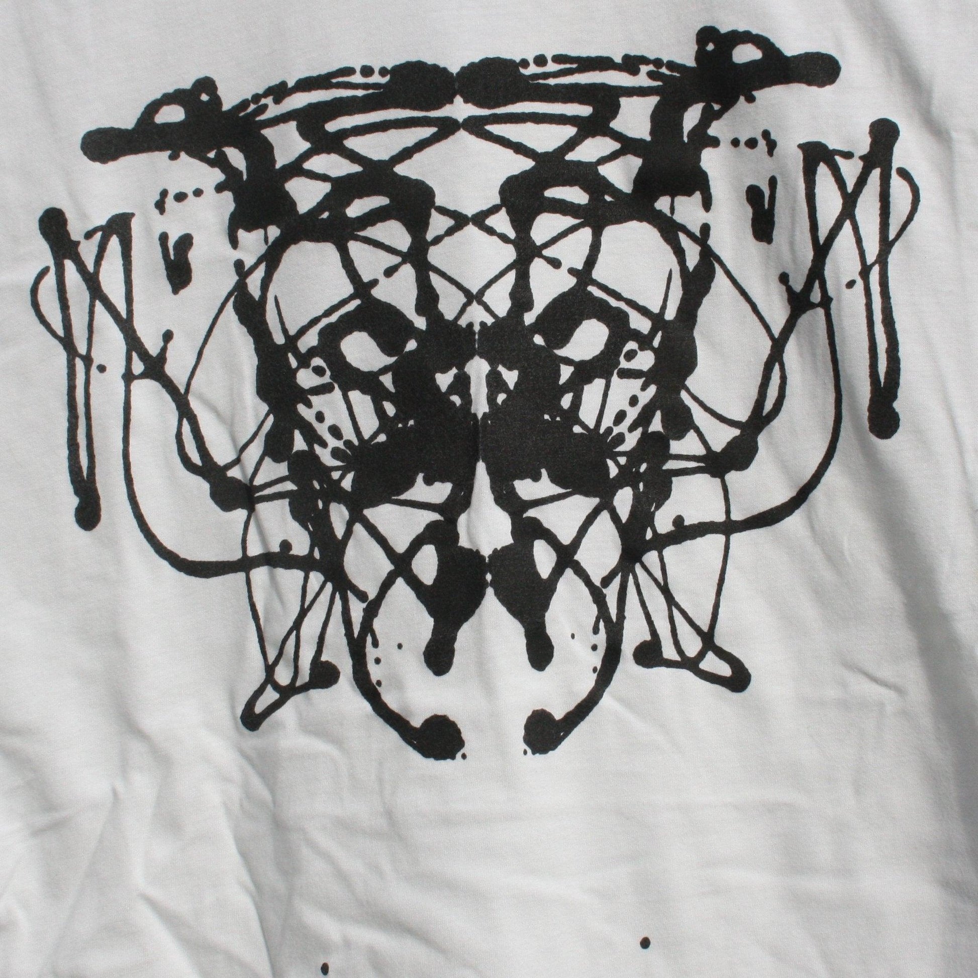 Rorschach, White cotton T-Shirt with Black ink blot - 2XL #1 (RW B 2XL1) - ElRatDesigns - T Shirt