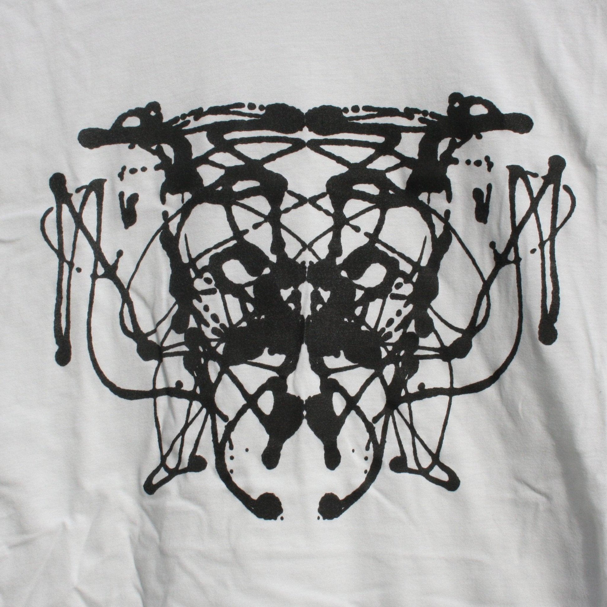 Rorschach, White cotton T-Shirt with Black ink blot - 2XL #1 (RW B 2XL1) - ElRatDesigns - T Shirt