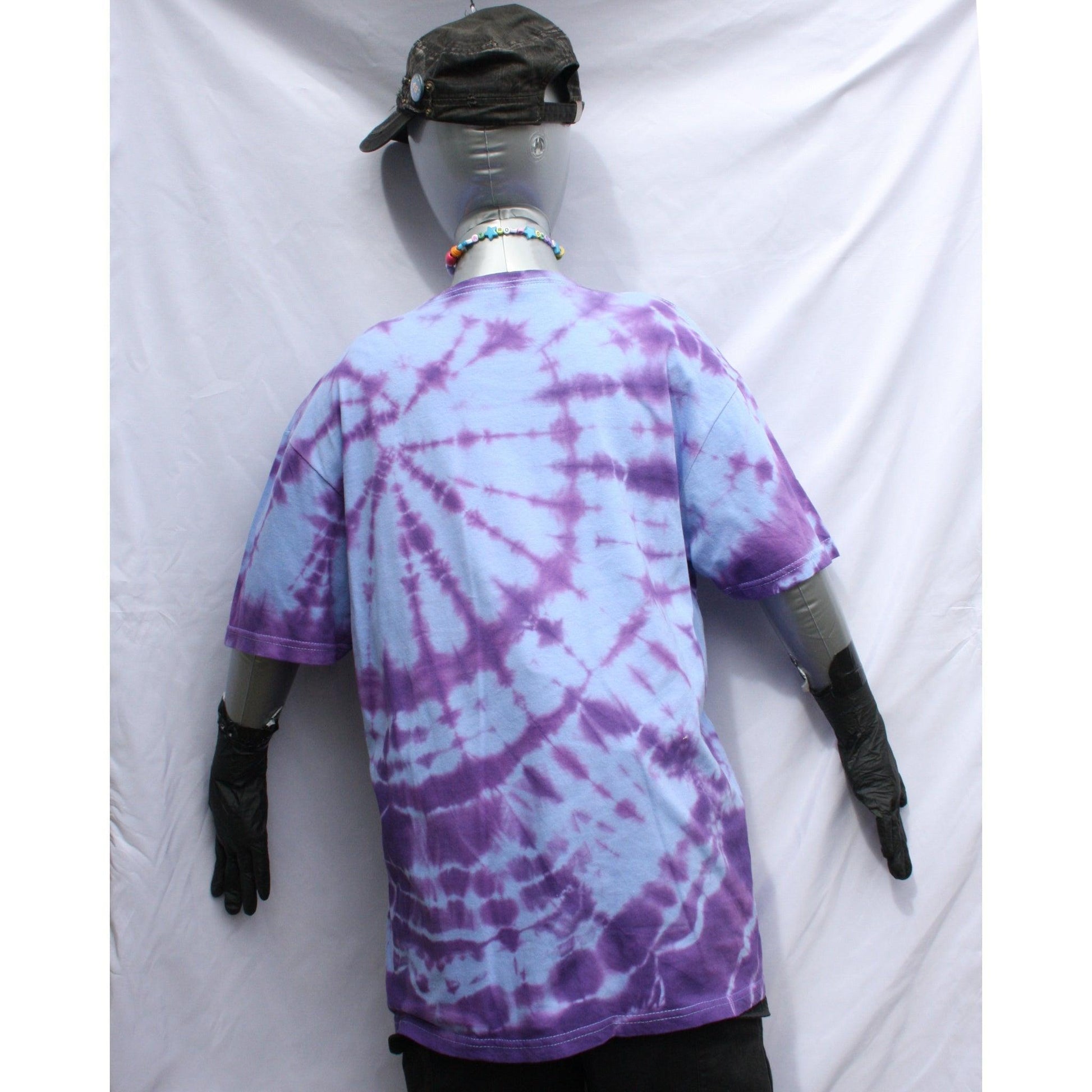 Spring LYRIC SHIRT - ONE OFF Blue/Purple Tie - Dye Large (#1) ***MISPRINT*** - ElRatDesigns - T Shirt