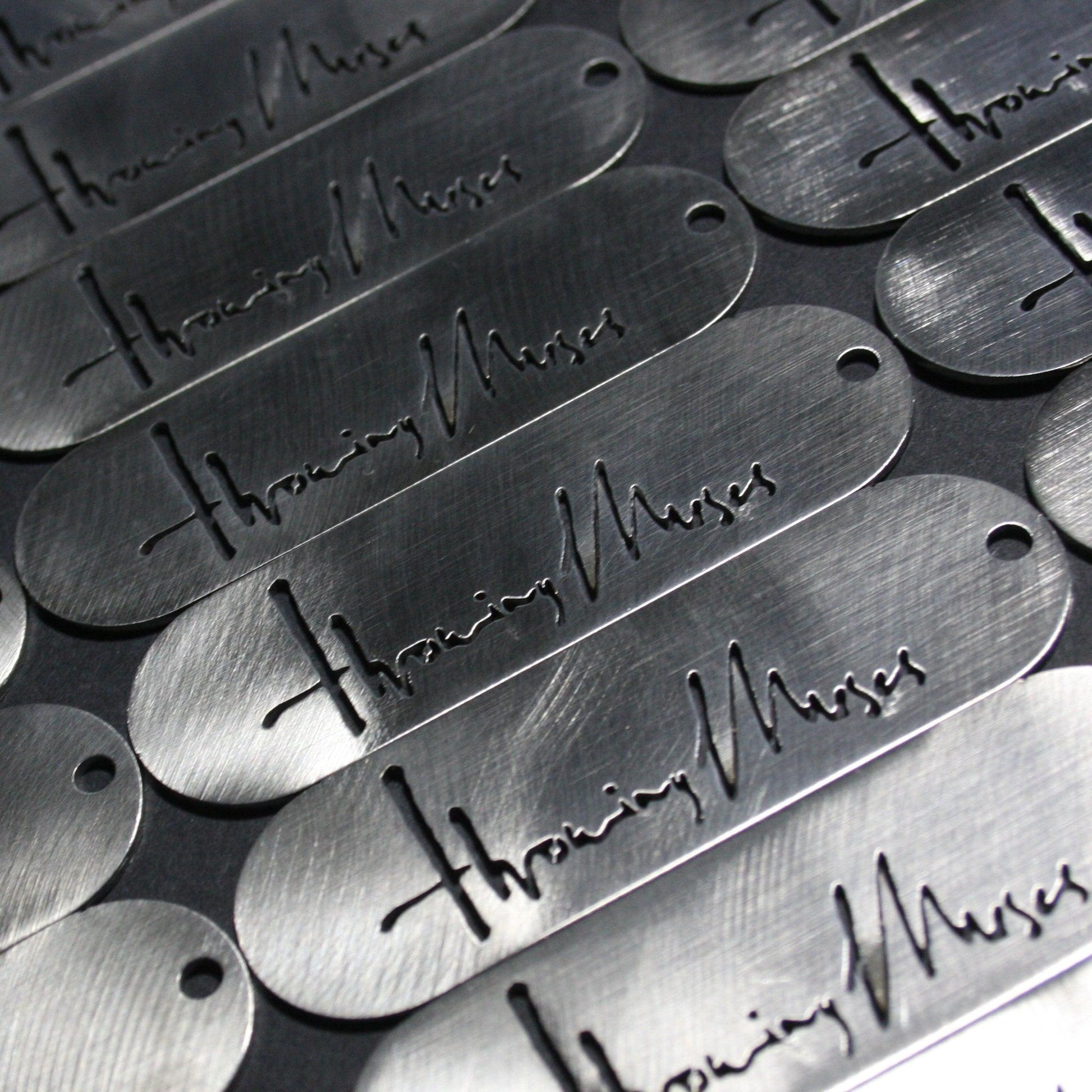 hrowing Muses 1986 logo CNC laser-cut stainless steel keyring, designed by ElRat Designs; a unique piece for fans of Kristin Hersh and alternative rock.