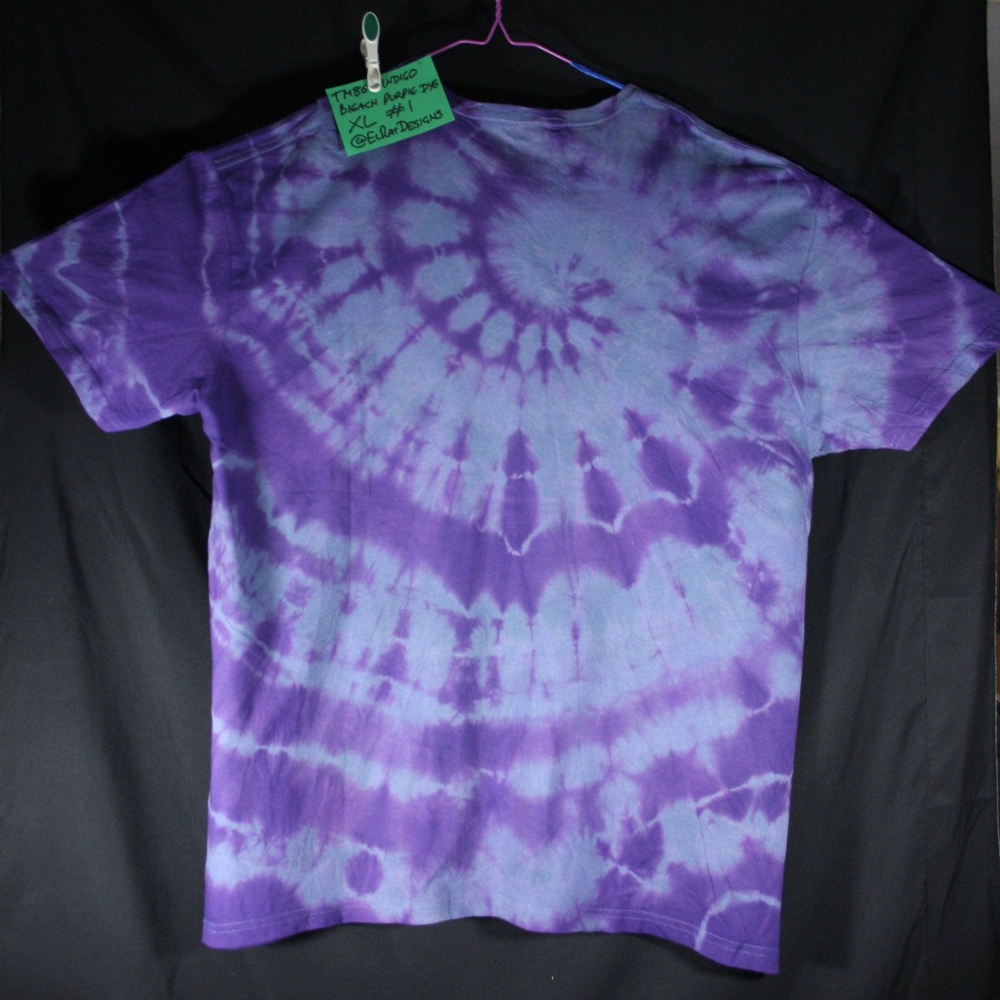 Throwing Muses 1986 logo - ONE OFF Indigo/Purple Tie-Dye XLarge (#1) ***MISPRINT*** - ElRatDesigns - T Shirt