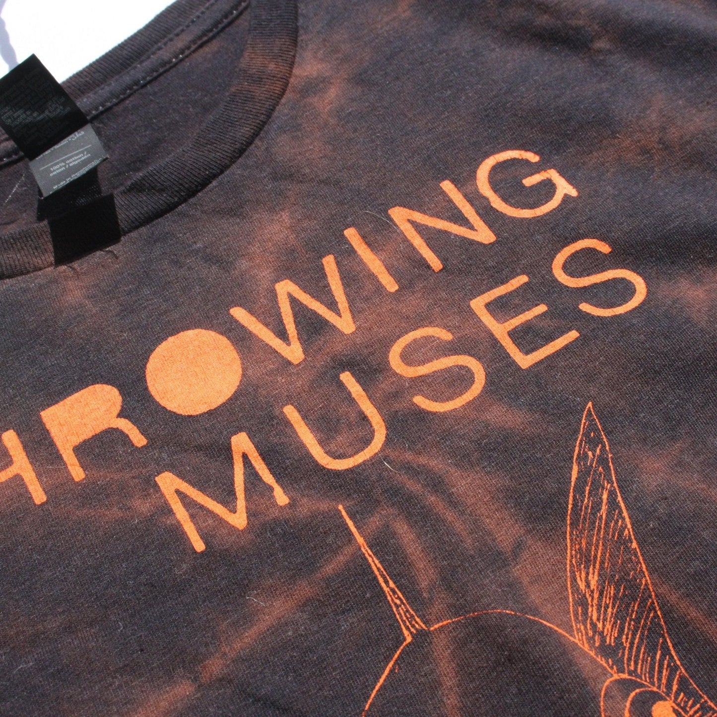 Throwing Muses 'Bywater' fish tee - Medium ONE OFF Reverse Tie-Dye (#3) ***MISPRINT*** - ElRatDesigns - T Shirt